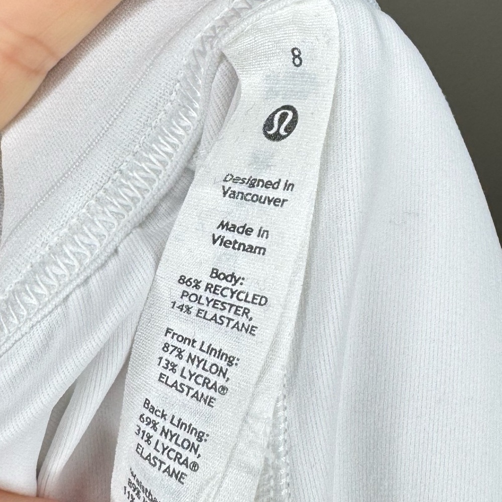 Lululemon‎ Tiered Tennis Skirt Size 8 White Tie Dye Skort - Picture 2 of 4